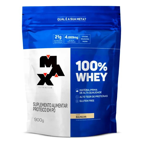 100% Whey Refil 900g - Max Titanium