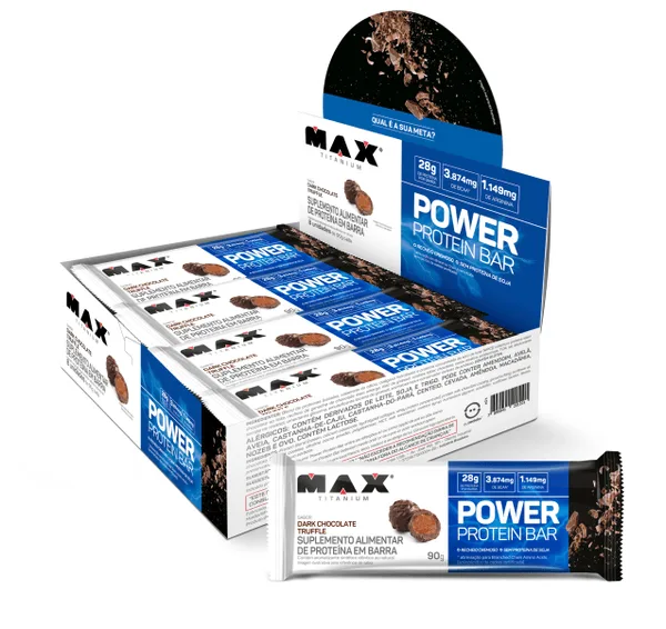 Power Protein Bar 90g Display 8 Un. - Max Titanium