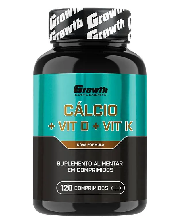 Cálcio + Vitamina D + Vitamina K 120 Comp - Growth Supplements