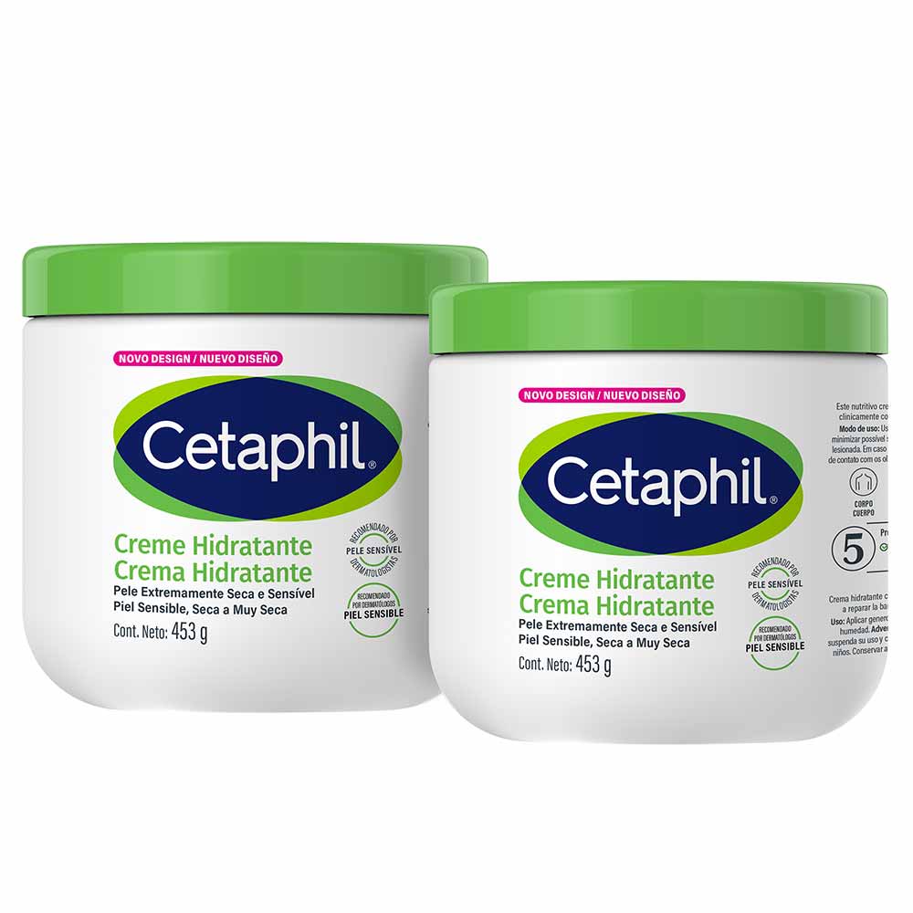 Cetaphil Kit com Dois Cremes Hidratantes Pele Extremamente Seca e Sensível