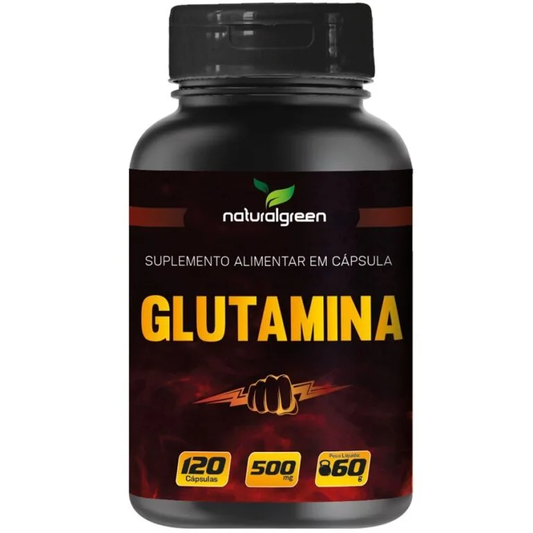 Glutamina 500mg NaturalGreen 120 Cápsulas