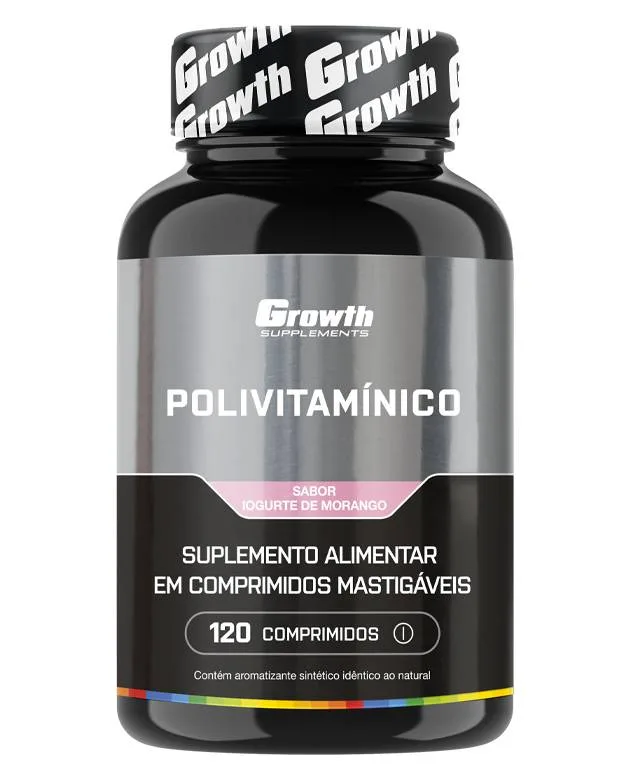 Polivitamínico Mastigável 120 Comp - Growth Supplements