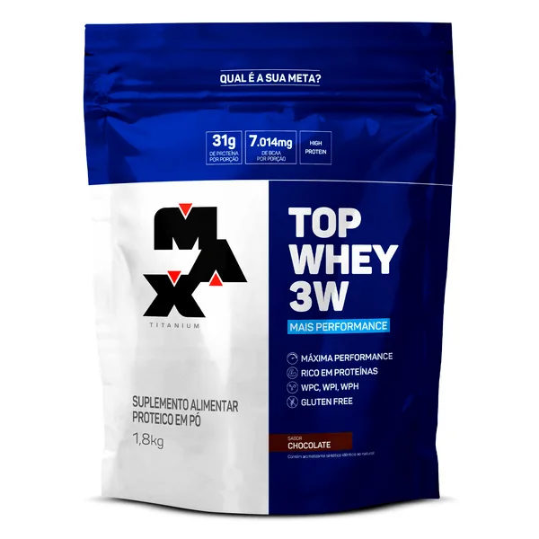 Top Whey 3W + Performance 1,8Kg - Max Titanium