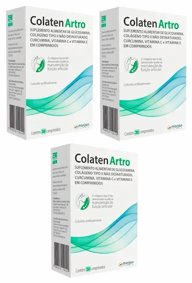 3 Caixas Colaten Artro Suplemento Para Articulações 30 Comprimidos
