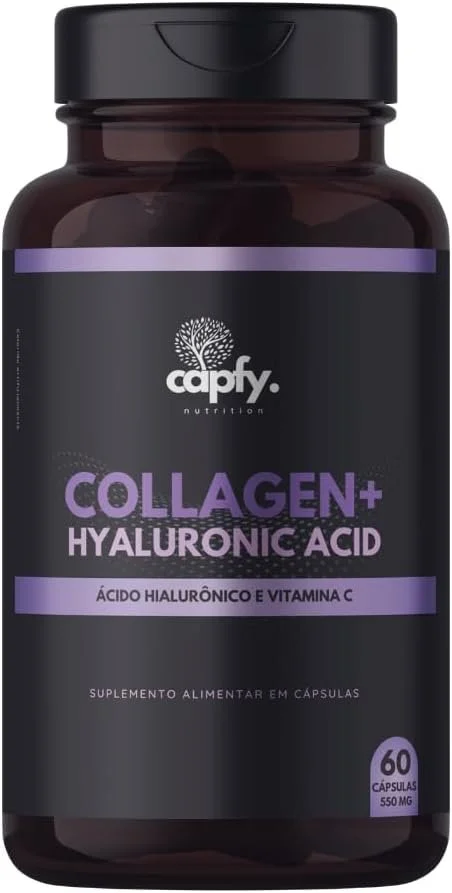 Colágeno Hidrolisado + Ácido Hialurônico + Vitamina C 60 Cáps - Capfy Nutrition