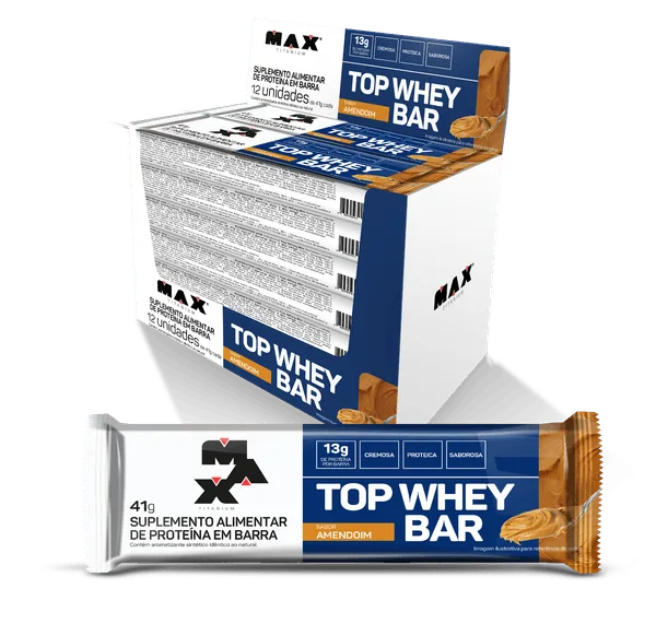 Top Whey Bar 41g Display 12 Un. - Max Titanium
