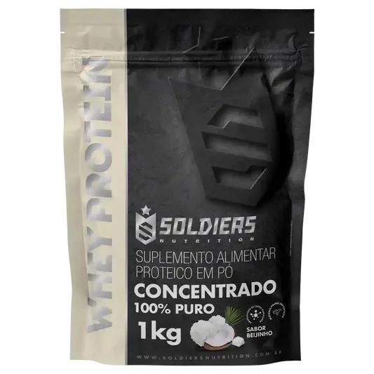 Whey Protein Concentrado Beijinho 1kg - Soldiers Nutrition