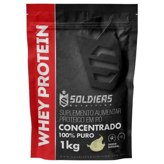 Whey Protein Concentrado Natural 1kg - Soldiers Nutrition