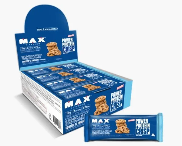 Power Protein Crisp Display 12 Un. - Max Titanium