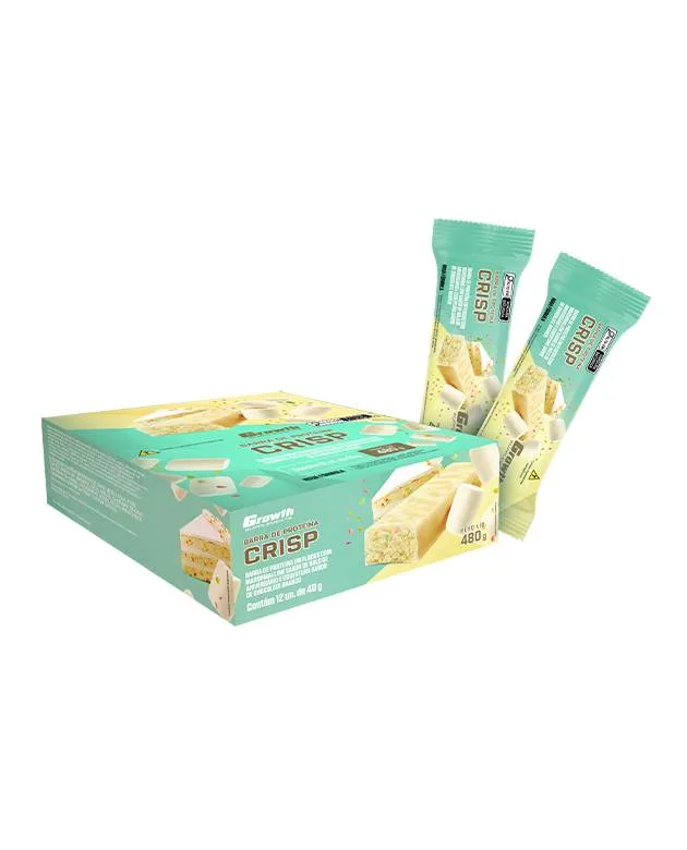 Barra Crisp com Whey Protein Display C/ 12 Un - Growth Supplements