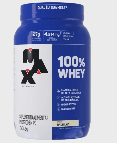 100% Whey 900g Pote - Max Titanium