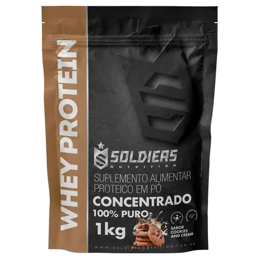 Whey Protein Concentrado Cookies 1kg - Soldiers Nutrition