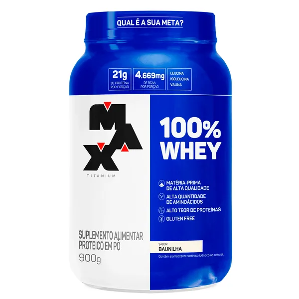 100% Whey Pote 900g - Max Titanium
