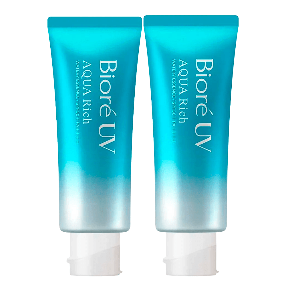 Bioré Aqua Rich Watery Essence Kit – Protetor Solar FPS 50 Com 2 Unidades 50g