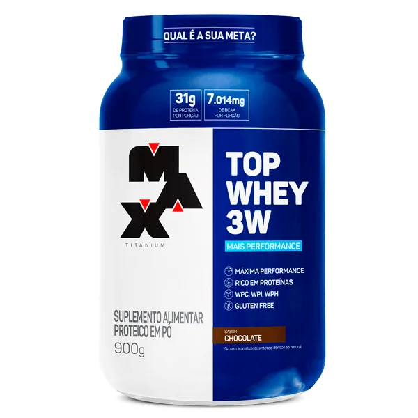 Top Whey 3W + Performance 900g - Max Titanium